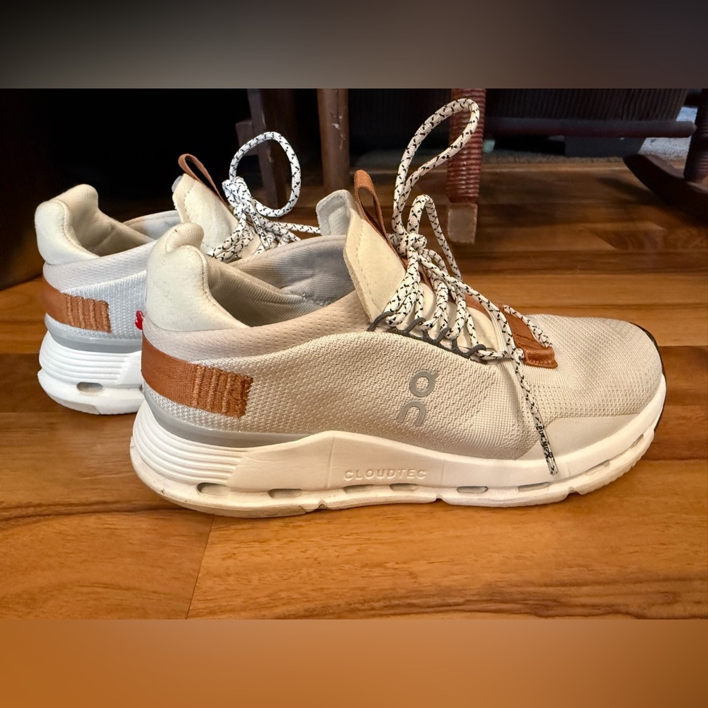 On Running Cloudnova sneaker shoes White Pearl colorway Woman’s cloud Size 7